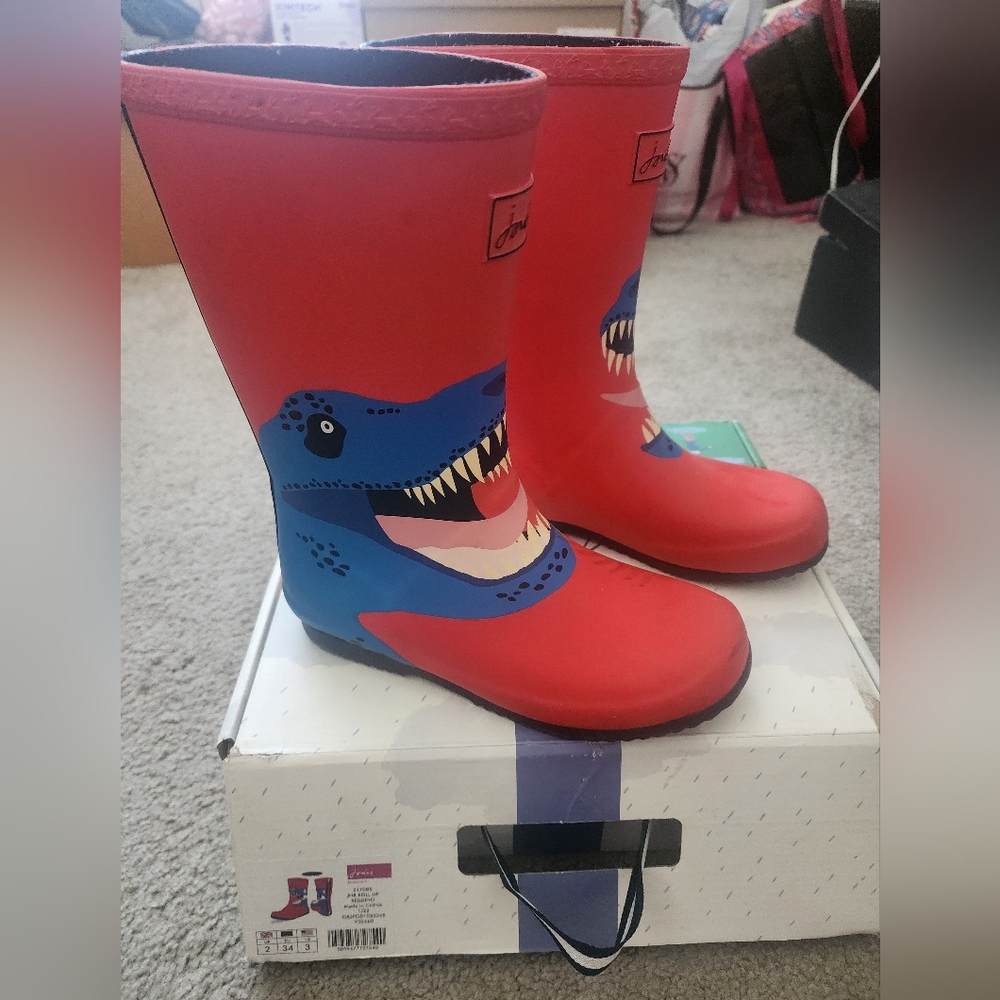 Joules Vibrant Pink Waterproof Boots
